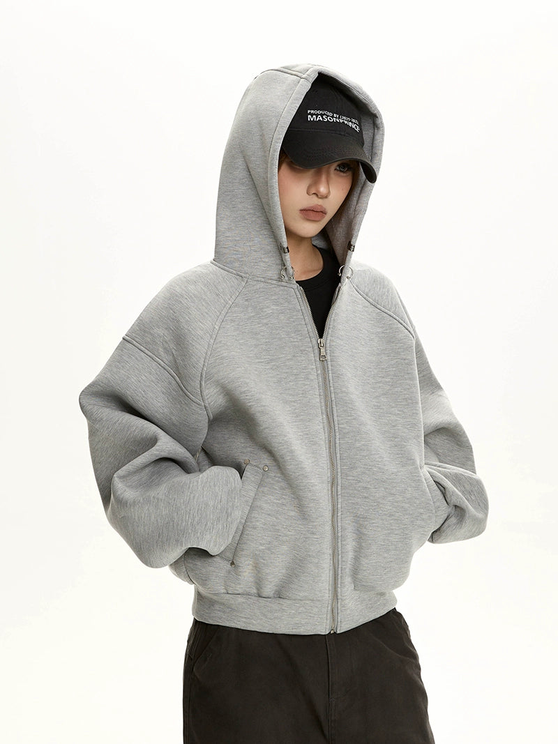 Boxy Cropped Hoodie