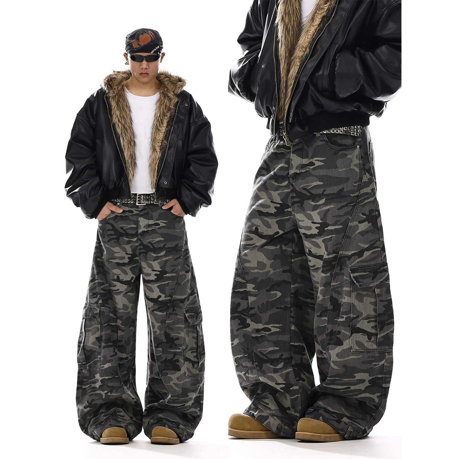 Camo Cargo Baggy Pants